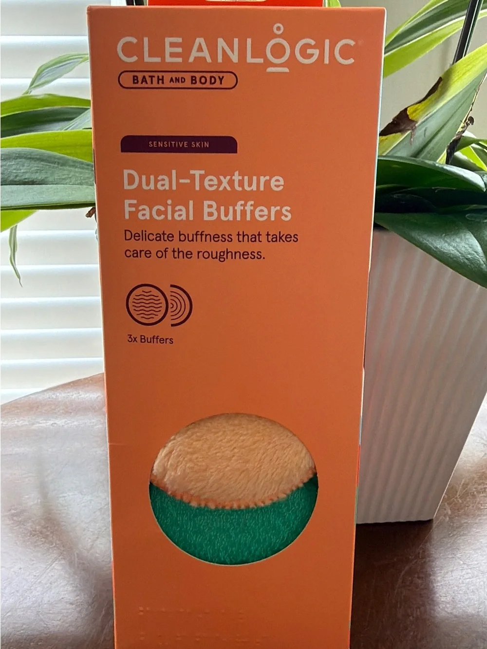 Dual-Texture Facial Buffers for Sensitive Skin - Peach & Green